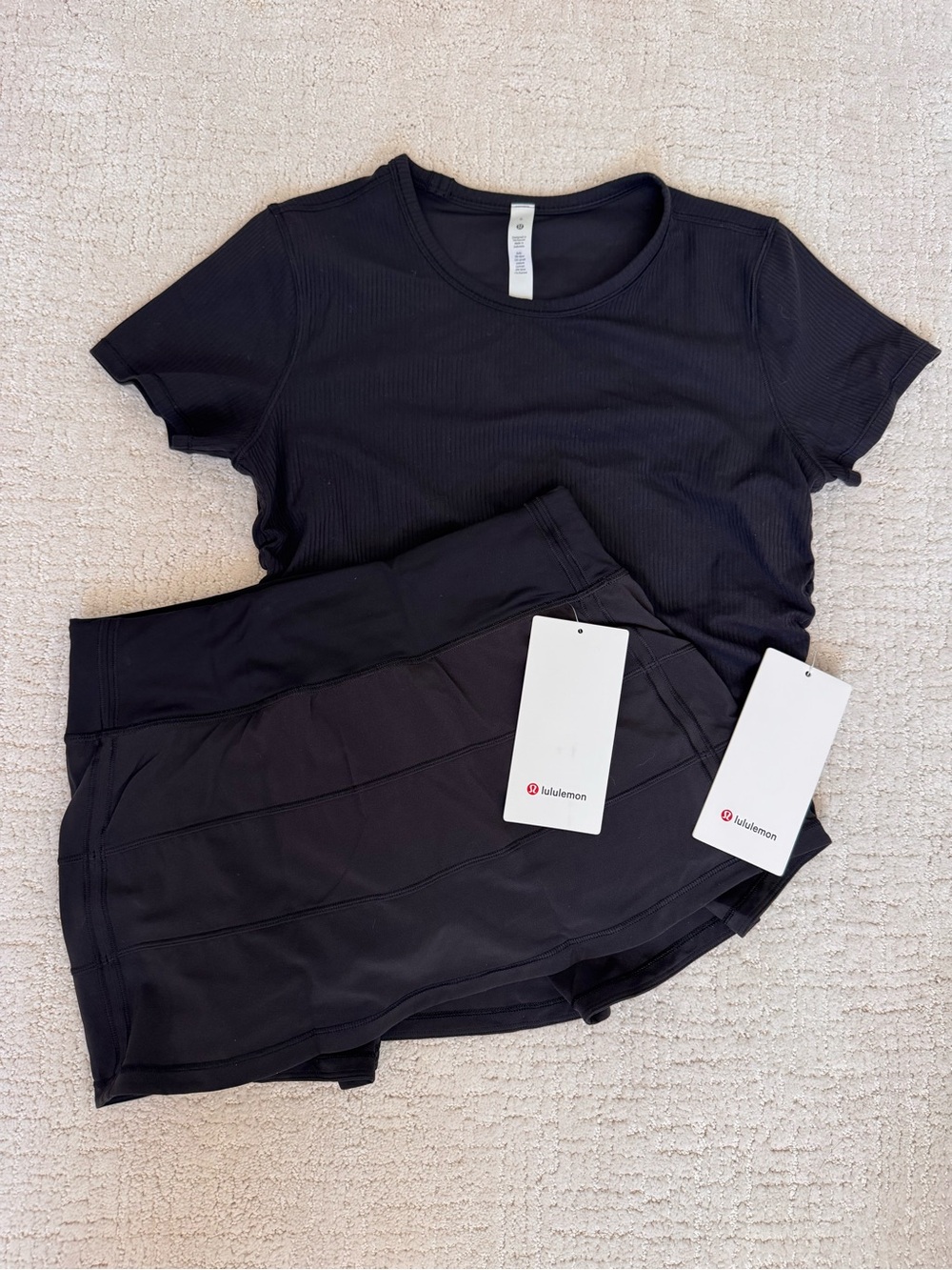 Lululemon Black  Tee & skirt set